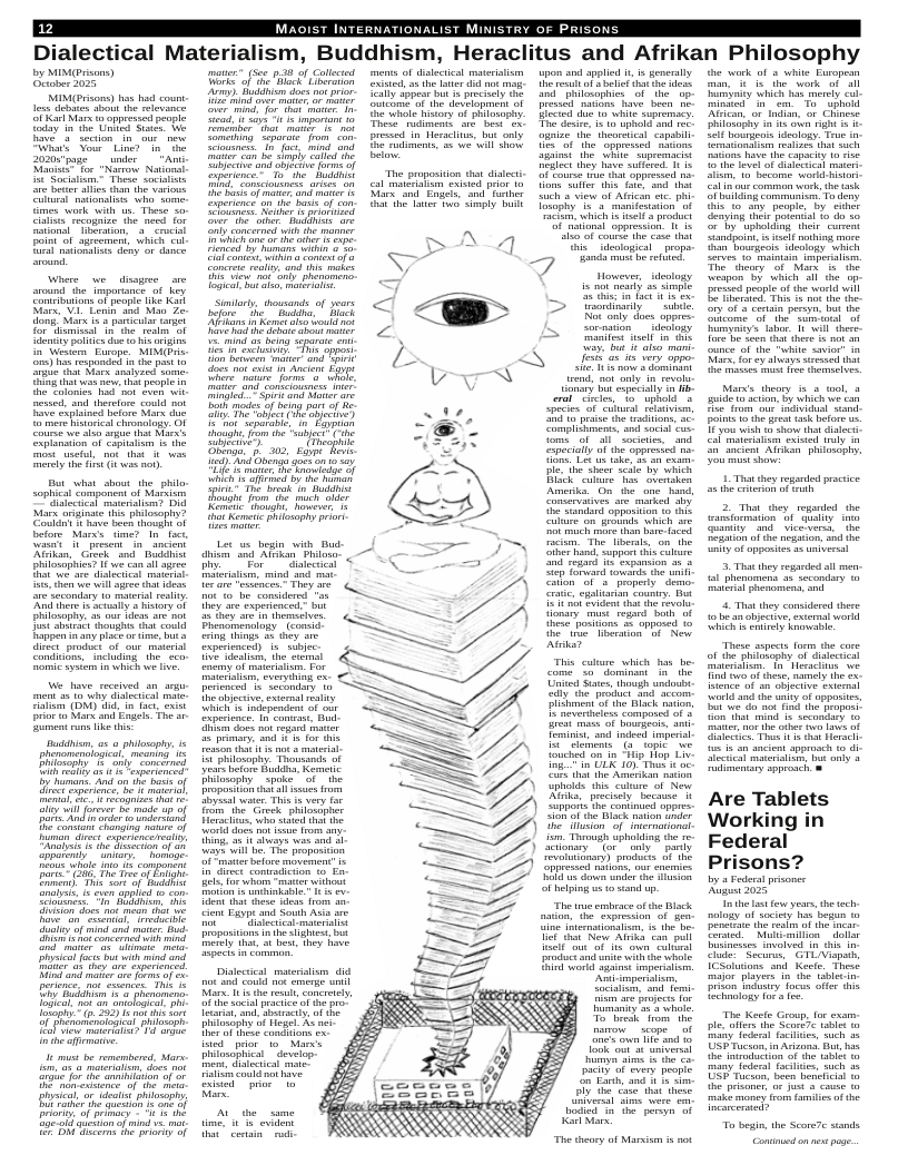 Dialectical Materialism, Buddhism, Heraclitus and Afrikan Philosophy  [Ty e S 30 of Colloed  ments of kil et upon andspplie i, genrllythe ok of 5 whie Europcan Gooberozs o eyl e ek e g g M) bt o 7}« T e o e desbiope o esscd pans havt been . it e T whtld o b ot e e e o iomory. B o i oo, Abbn o lohan, 5 et ot M opprssedpeope e, 1 Sy s o 18 Thele e rk e chc T s 5 bOhc A L. IoSopy 18 o g o T S e e D B b Tl oy i ol oy el s el e oo olour Line? lin, the Sl g foc LD betawe " griat the WShe. sapremacis  mions have the capaciy o st gtk ot SRS S S ST B sl mionsliss deny o dence L o cotecof 3  i et L ot e S ther o  o ere hsoricl chroology OF v Seporabi, 1 Eapion Compfmene, snd 206 o1 Yo i i s tht e  et O il s e i, 7 202, By vk pecily of o oppreied - 5o s Akon sty e N e gor o 0o T o o o  RTINS ot o B ol  Pl ol ey or Gl Tiroemimny o ot s o i o ey o  TR 10y Tt o il maerlia, b  ks ey wense s Are Tablets  S EED. Working in | i Federal Sl S prisons?  %;?"i,’i”&.&}g‘h"y‘ﬁ‘!’ﬂ,? sl pror o Bt one  o e T BT A e same p  ot i o mind v . e, 8 evidem  e gtz ol mind e, time, . i vl o begin, the Score7c sands 